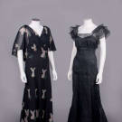 TWO SILK EVENING DRESSES c. 1935