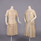 TWO SILK CREPE PARTY DRESSES, 1920s
