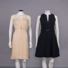 TWO GALANOS SILK OR WOOL DRESSES, USA, 1965-1966