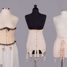 THREE CORSETS W/ ATTACHED GARTERS, USA, 1920s-1940s