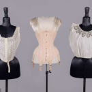 ONE CORSET &amp; TWO CORSET COVERS, EARLY-MID 20TH C