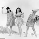 TWO UNWORN SCOTT PAPER CAPER OP ART MINI DRESSES, USA, 1966