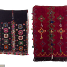 TWO WOVEN &amp; EMBROIDERED APRONS, EARLY 2OTH C