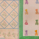 TWO COTTON APPLIQUE QUILTS, 1920s