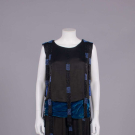 BLACK SILK &amp; BEADED PARTY DRESS, 1920s