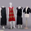 THREE SILK OR VELVET EVENING DRESSES, LATE 1920s-1930s