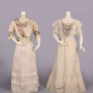 TWO EMBELLISHED EVENING DRESSES, 1912-1915
