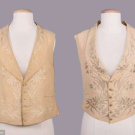 TWO GENTS WEDDING WAISTCOATS, 1840s