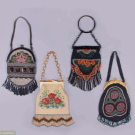 COLLECTION OF KNITTED &amp; EMBROIDERED BEADED BAGS, FRANCE, 1910s-1920s