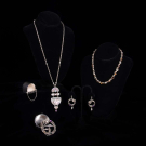 JC BELL CONVERTIBLE STERLING JEWELRY &amp; PATRICIA LOCKE NECKLACE, 1980-MODERn