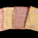 FOUR STENCILED COTTON FORTUNY SAMPLES, ITALY, MID 20TH C