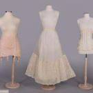 TWO UNDERBUST CAMP CORSETS &amp; ONE PETTICOAT, USA, MID 20TH C