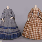 TWO SILK DAY DRESSES, MID 1850s