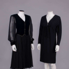 TWO BLACK NINA RICCI DRESSES, PARIS, 1960s &amp; 1990s