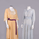 TWO COTTON OR SILK DAY DRESSES, 1913-1916