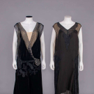 TWO SILK, VELVET &amp; BEADED EVENING DRESSES, EARLY 1920s