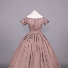 SILK TATTERSALL CHECK AFTERNOON DRESS, c. 1850