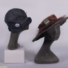 CLOCHE &amp; HAT WITH WIENER WERKSTATTE ENAMEL BUTTONS, c. 1912 &amp; 1925