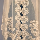 FINE NEEDLERUN LACE STOLE, c. 1850