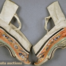 CHINESE EMBROIDERED SILK LOTUS SHOES, c. 1890